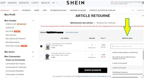 renvoyer une commande shein|Return Policy